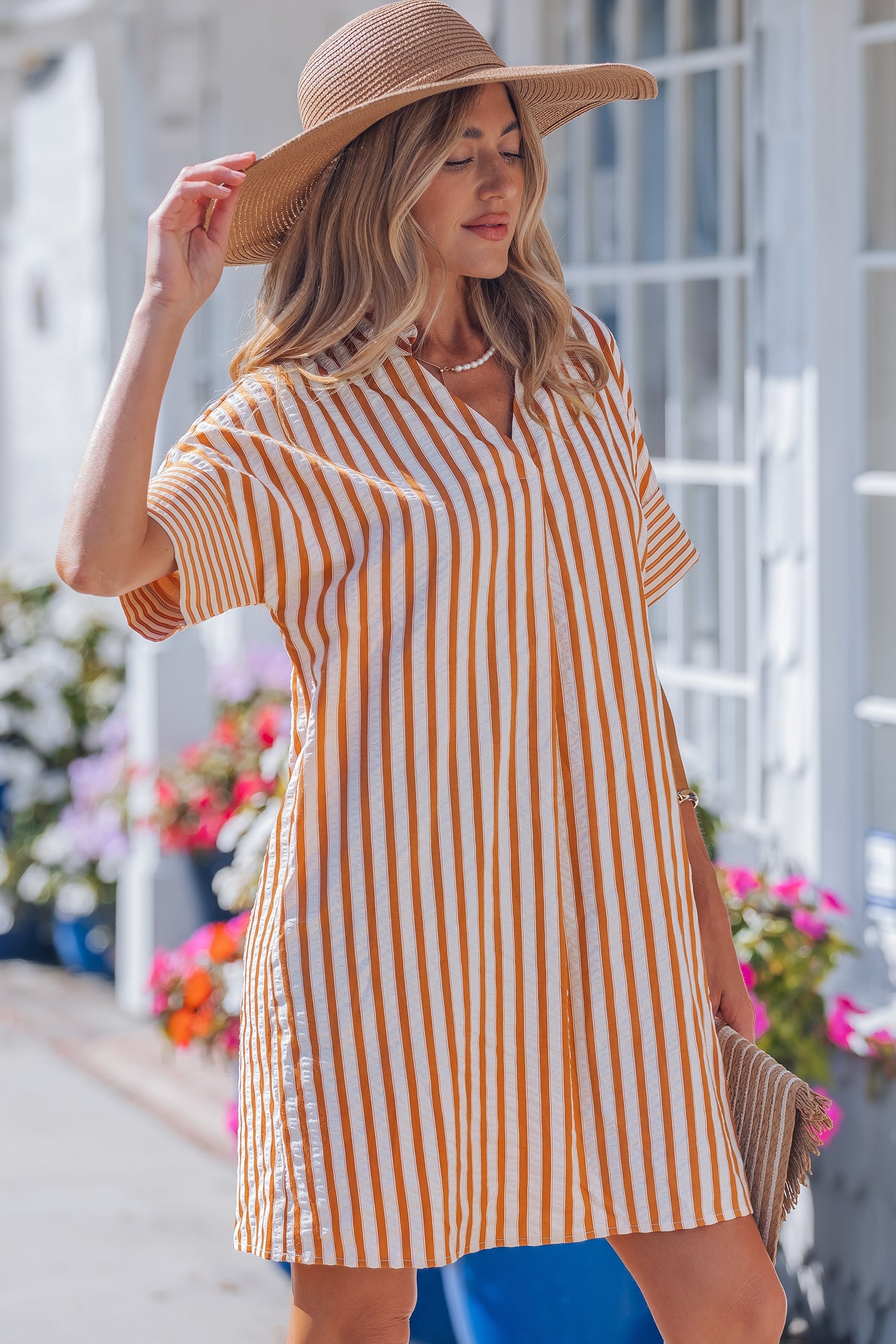 Darcy Cuffs Shift Mini Dress