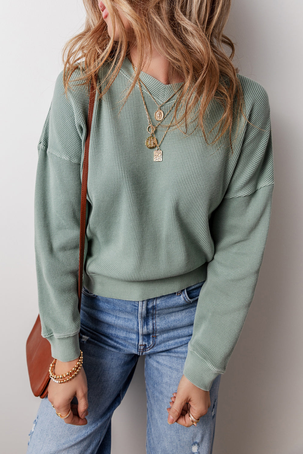 Halo Knit Drop Shoulder Top