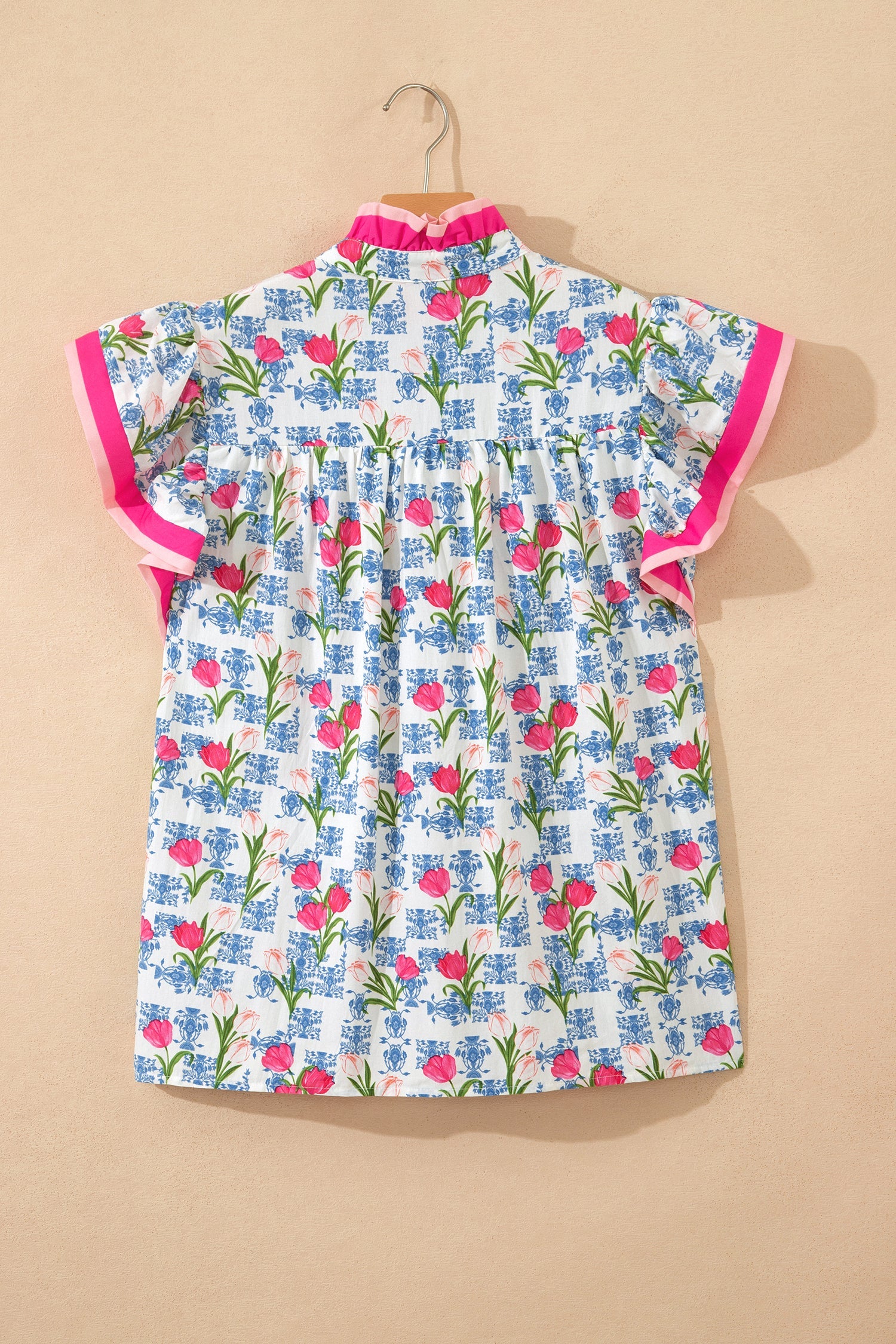 Aya Flutter Sleeve Half Blouse