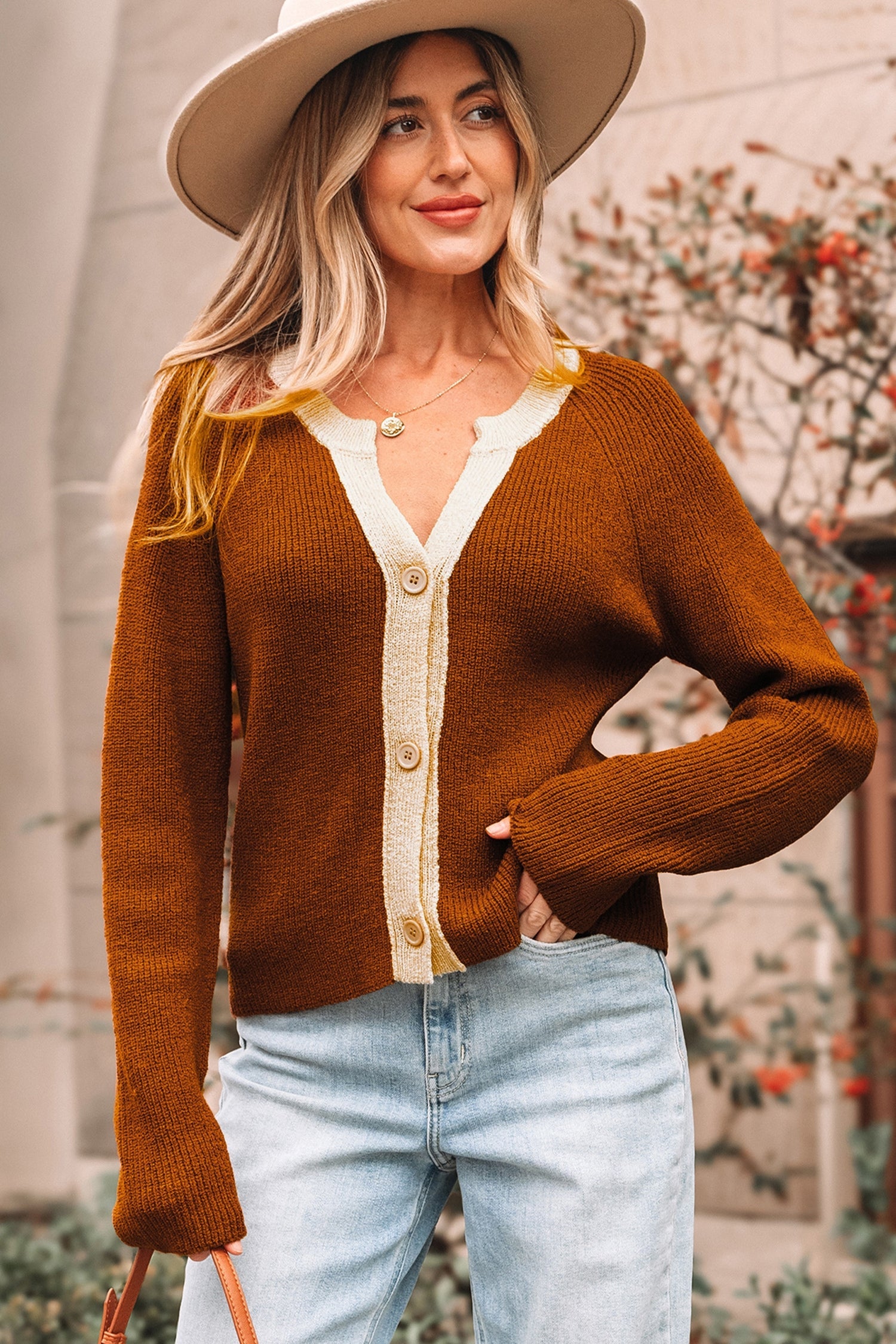 Gabriella Knit Neckline Short Cardigan