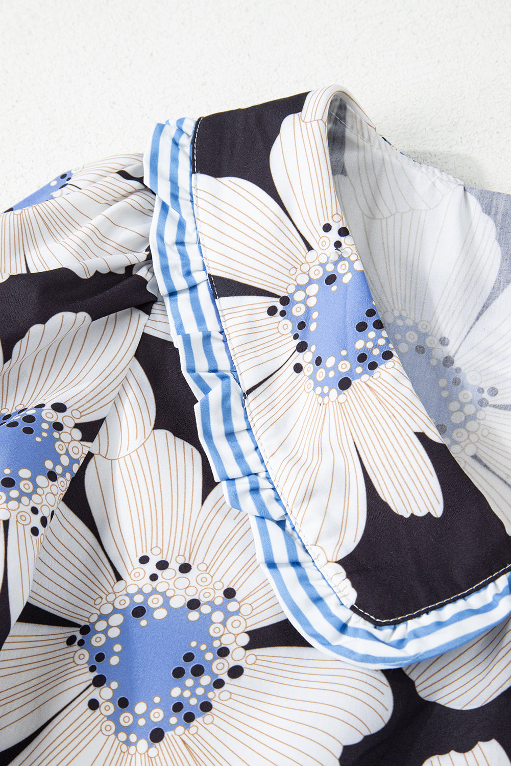 Azariah Tie Sleeve Collared Blouse