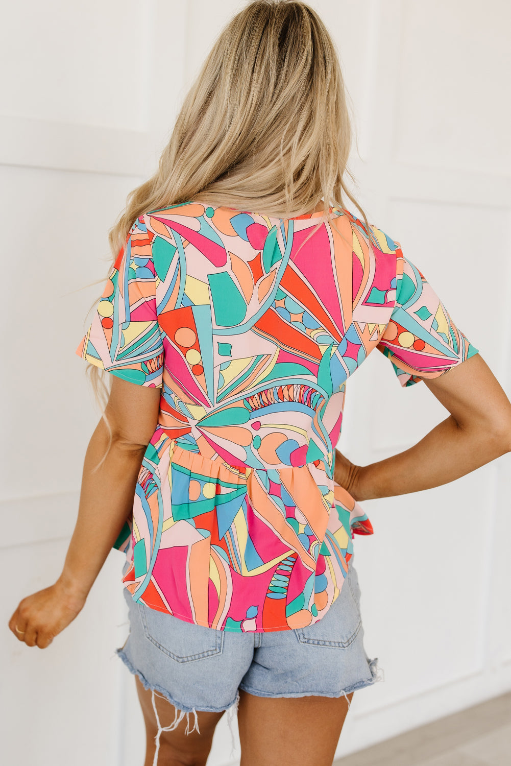 Kalani abstract Pattern Flowy Blouse