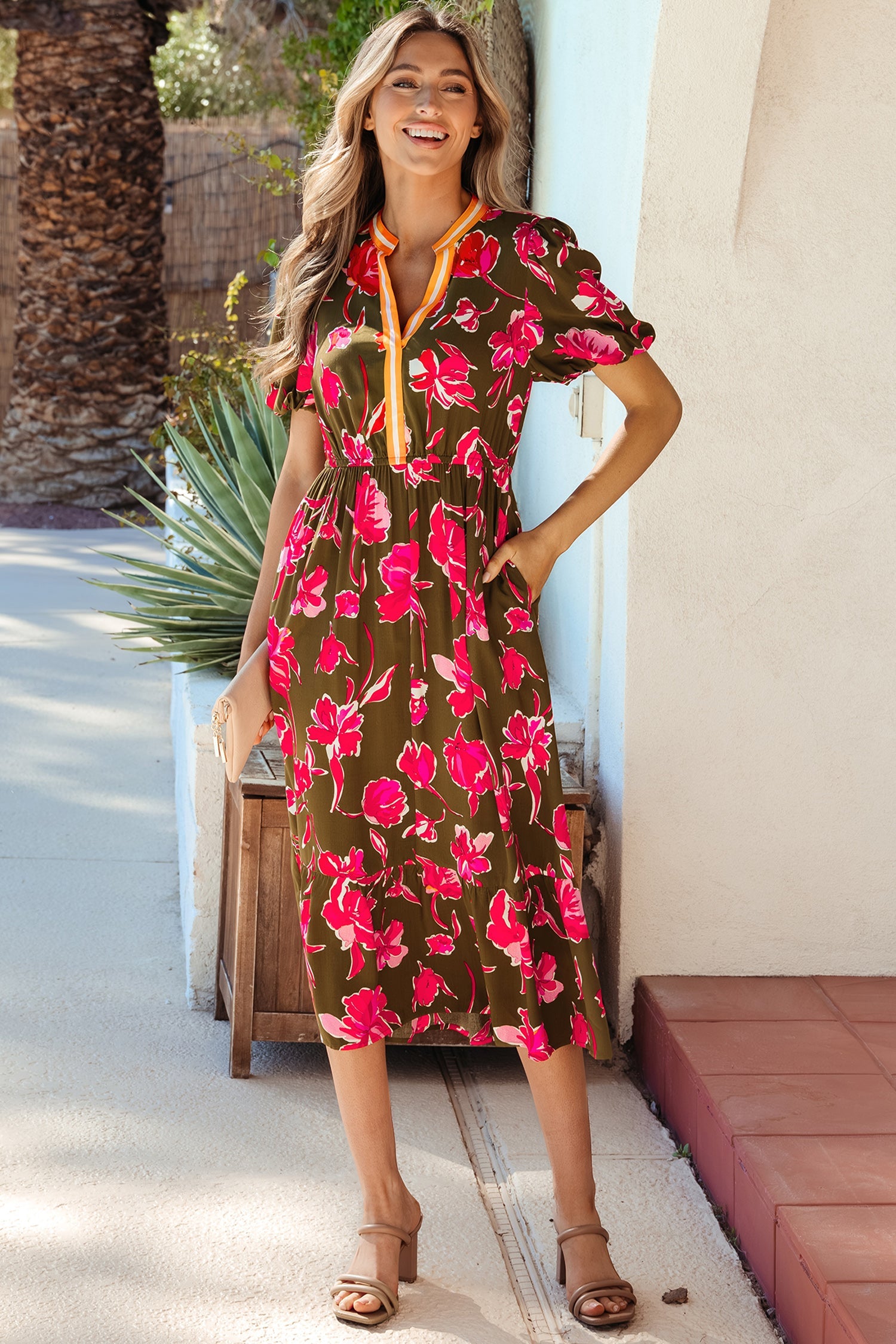 Renata Ruffle Hem Maxi Dress