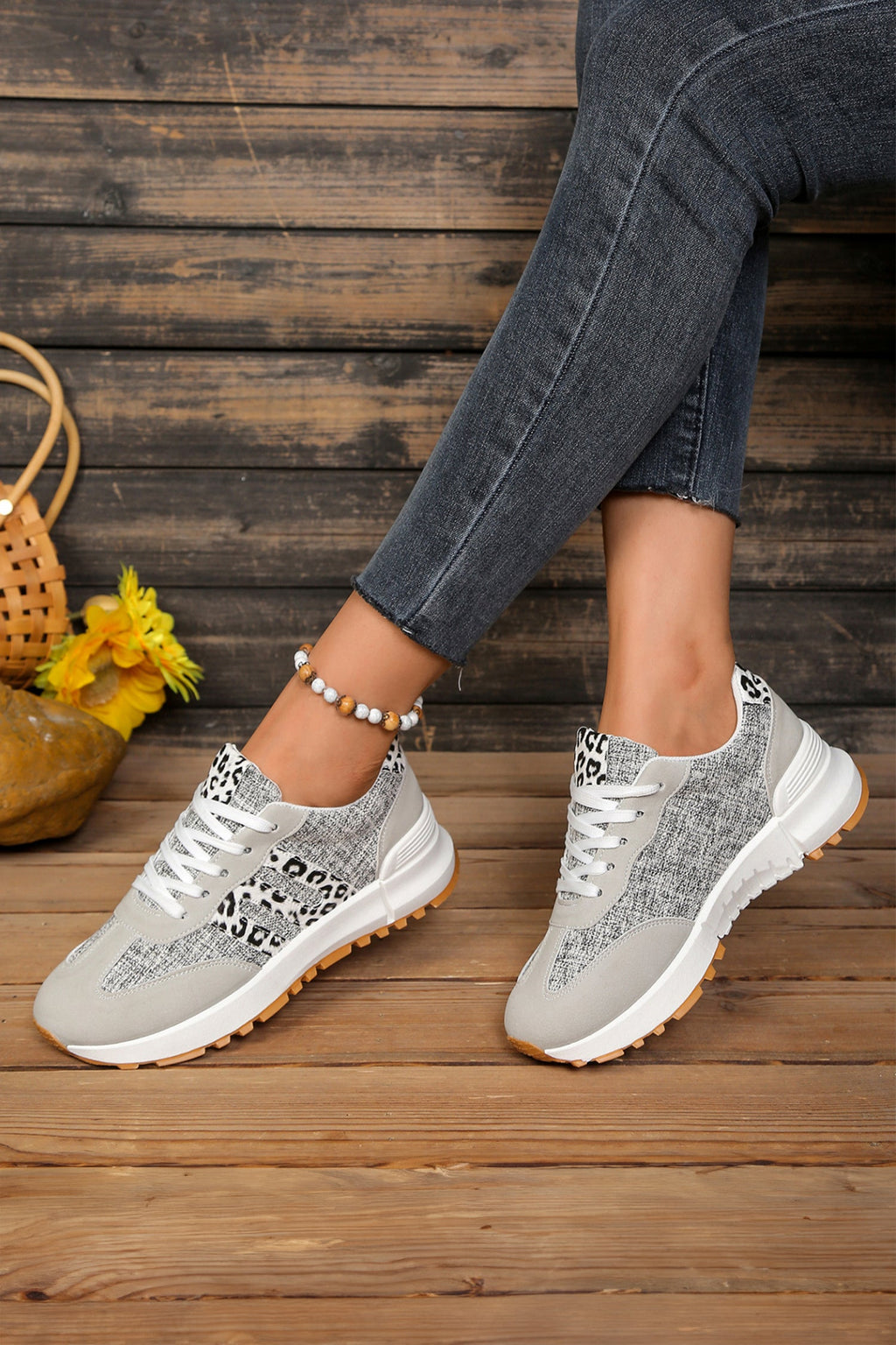 Rosalia Detail Lace Up Sneakers