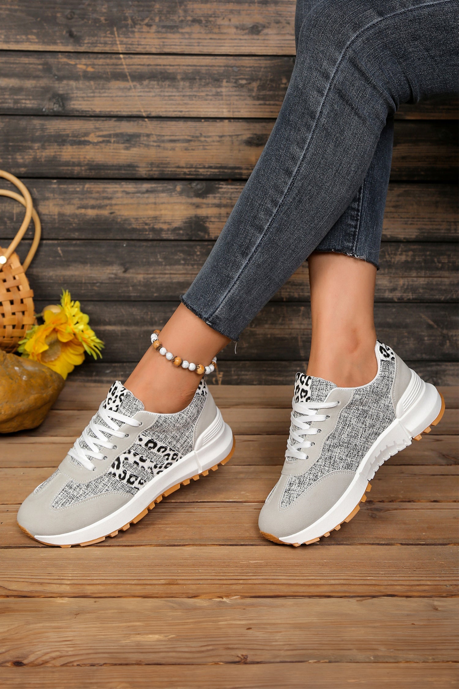Rosalia Detail Lace Up Sneakers