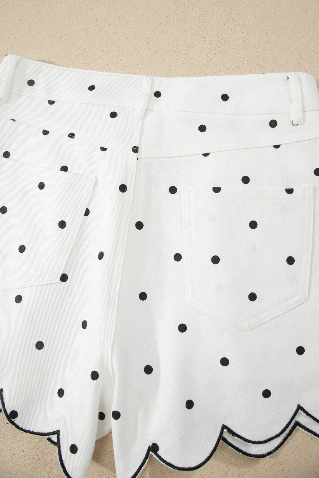 Elise Embroidered Scallop Hem Shorts
