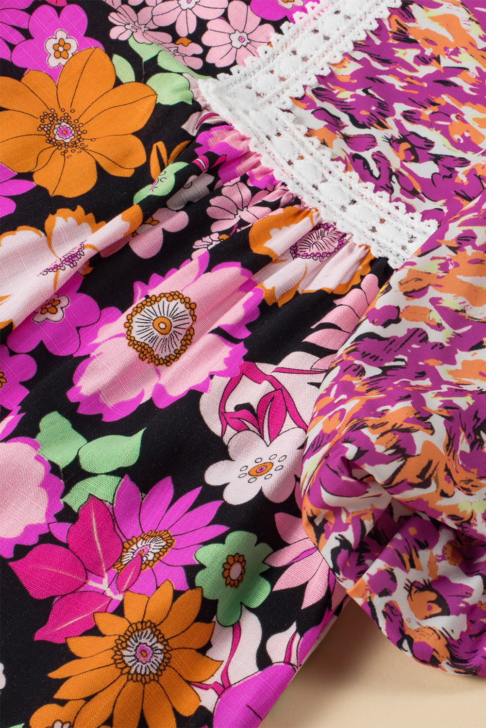 Kayla Floral Mixed Print Blouse