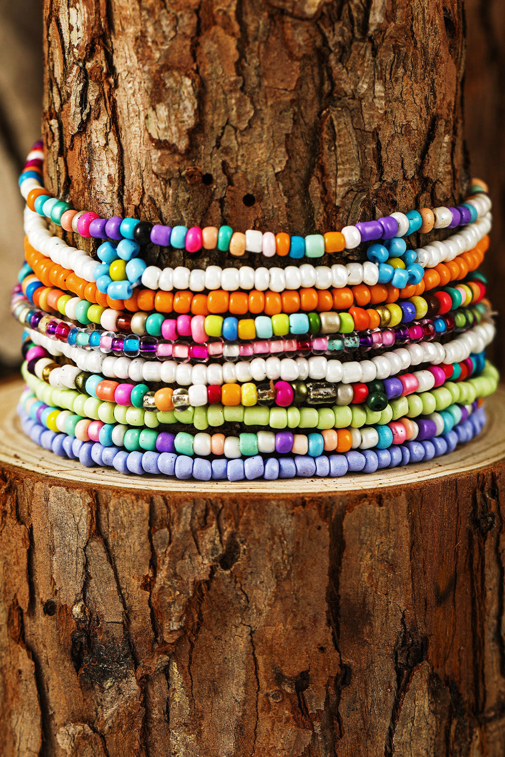 Ashlyn Layered Beaded anklet Set