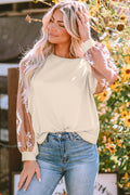Mila Western Print Patch Long Sleeve Top