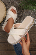 Lana Knit Platform Slide Slippers