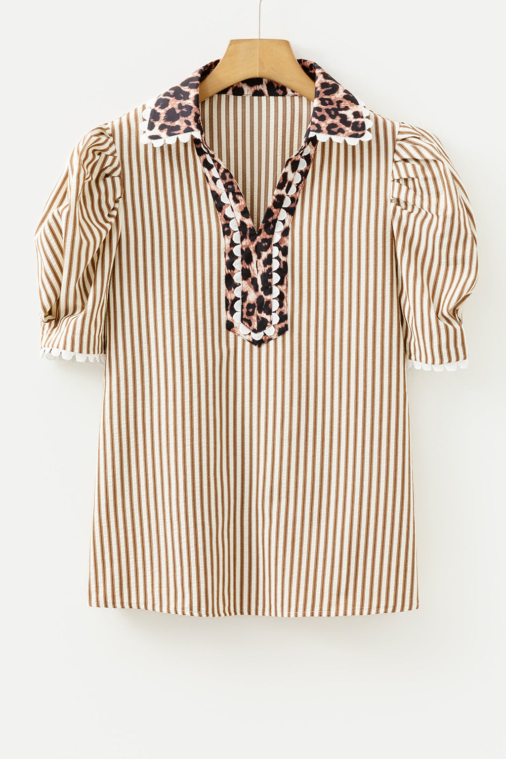 Laila Sleeve Patchwork Collar Blouse