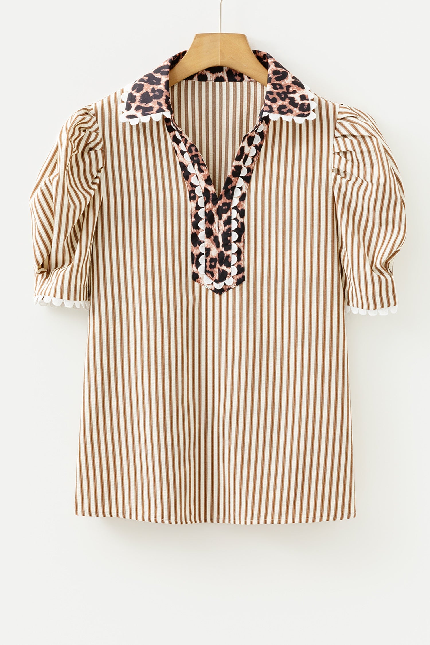Laila Sleeve Patchwork Collar Blouse