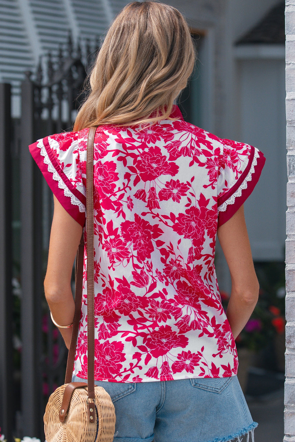 Dahlia Detail Flutter Sleeve Blouse