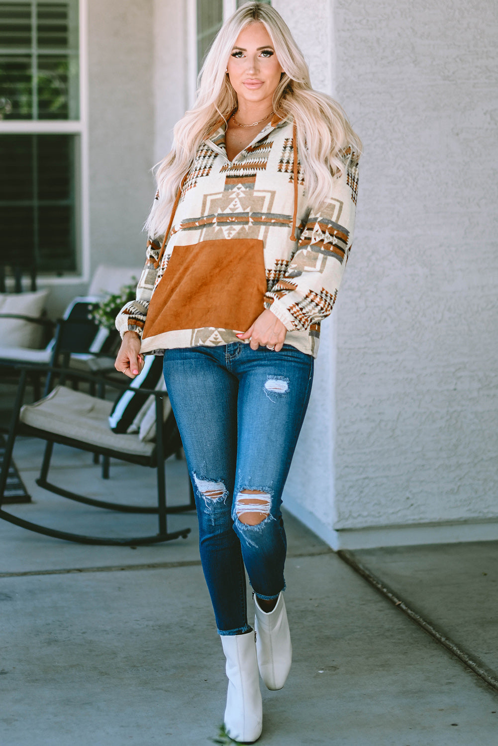 Isabella Kangaroo Half Zip Hoodie