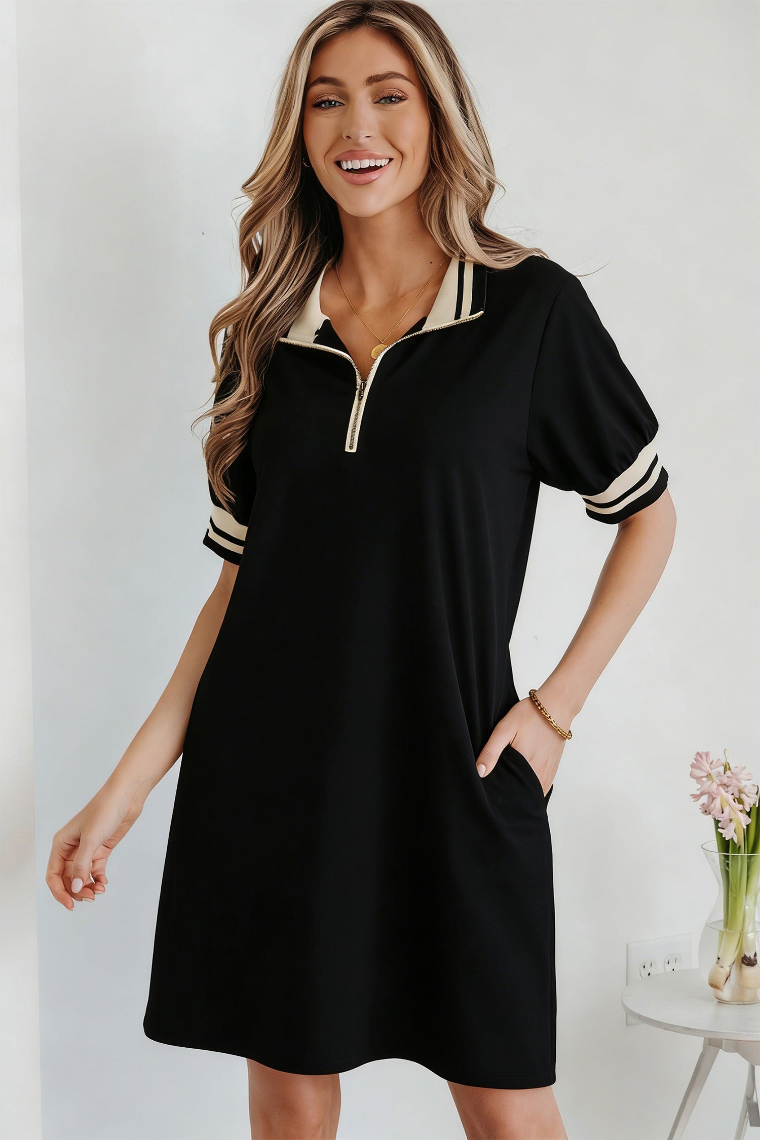 Jovie Trim Preppy Polo Tee