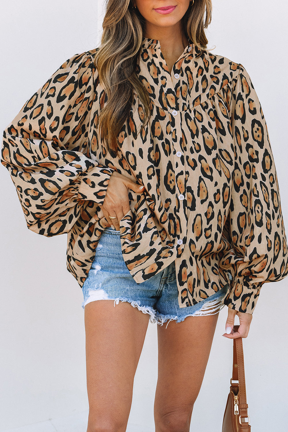 Alaiya Balloon Sleeve Casual Shirt