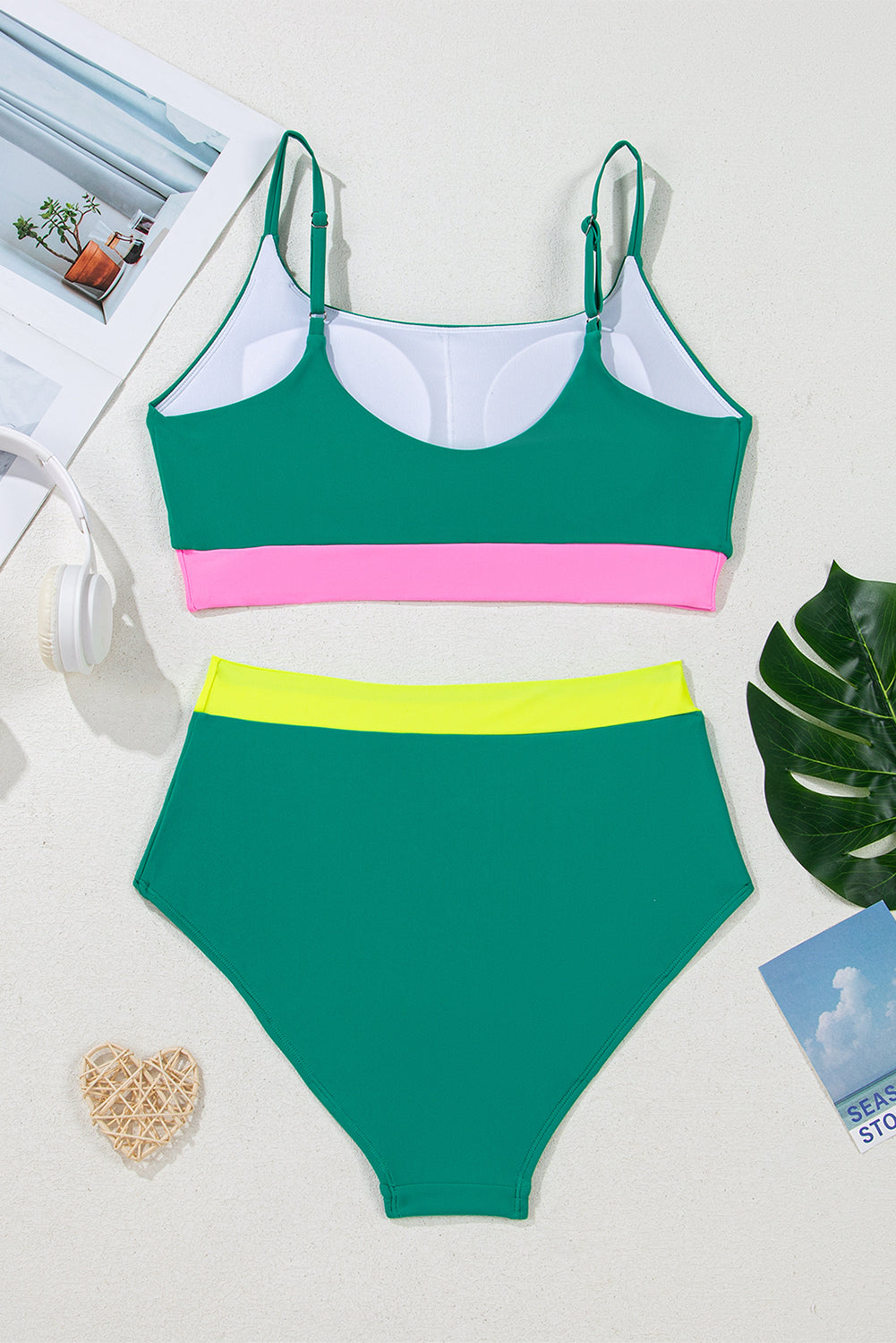 Cora Patchwork High Waisted Bikini