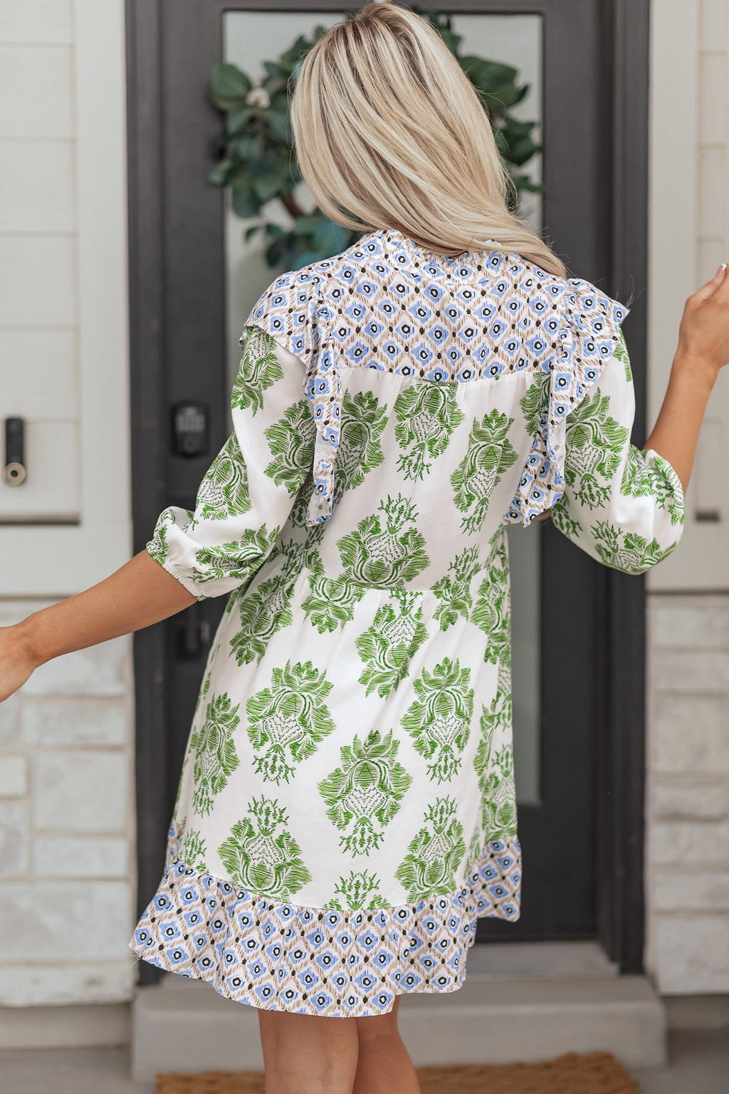 Margot Ruffle Detail Mini Dress