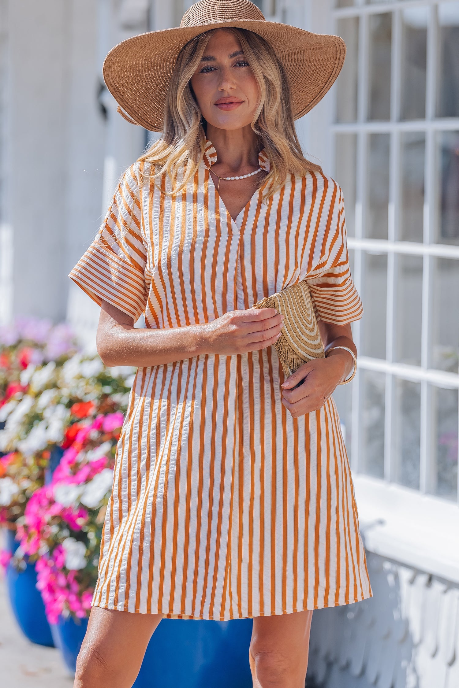Darcy Cuffs Shift Mini Dress