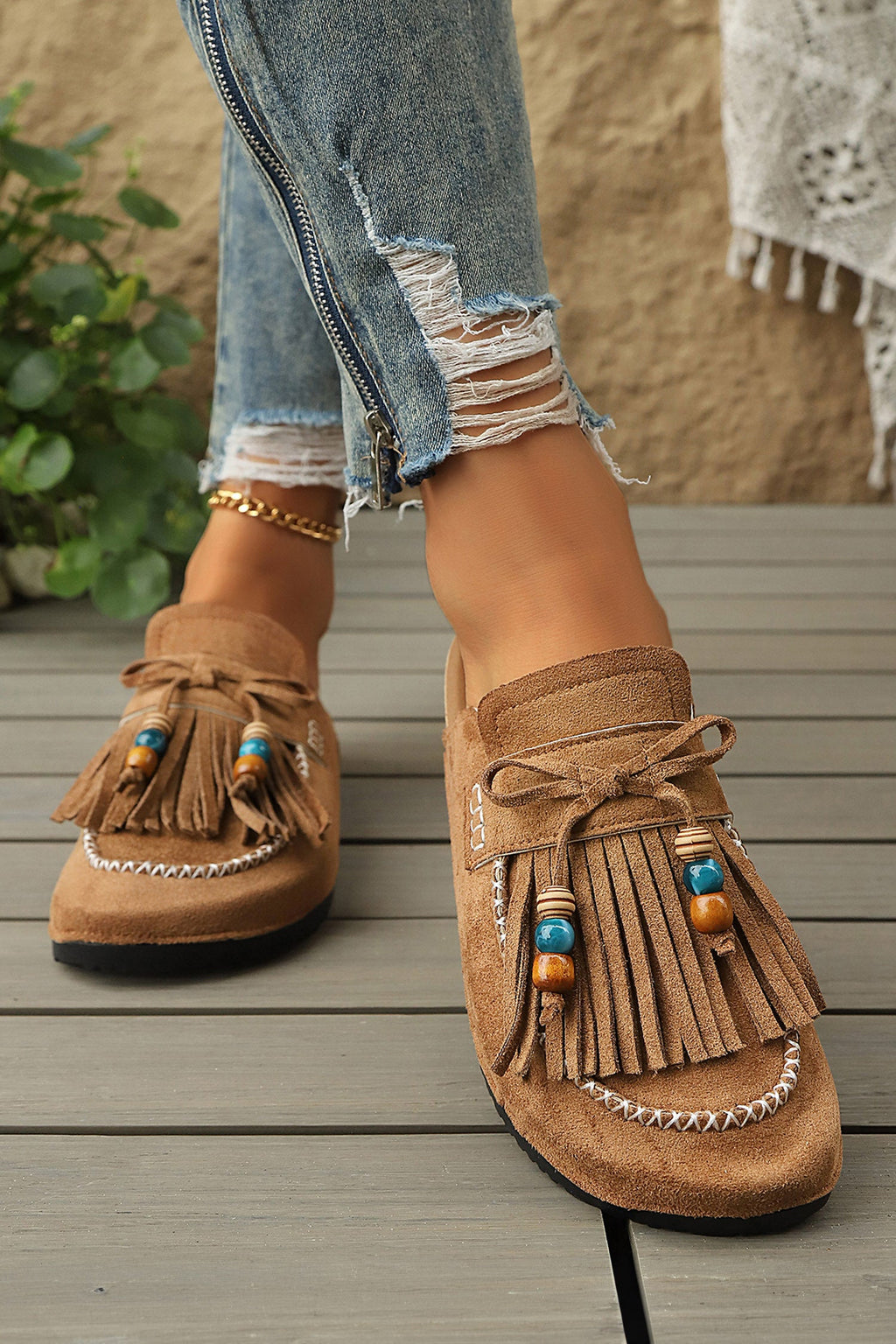 Ocean Square toe Casual Slippers