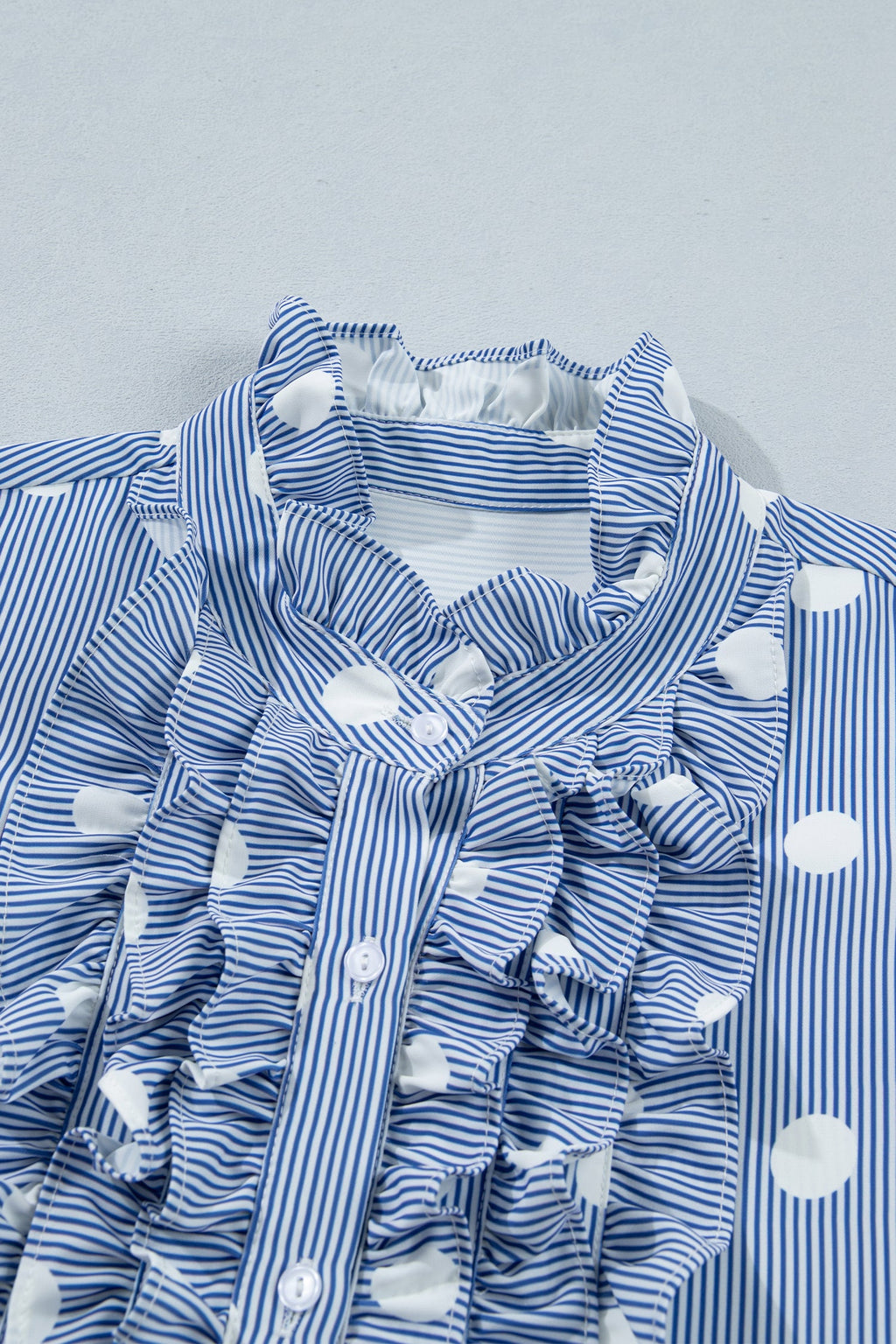 Alaina Pleated Ruffle Sleeve Shirt