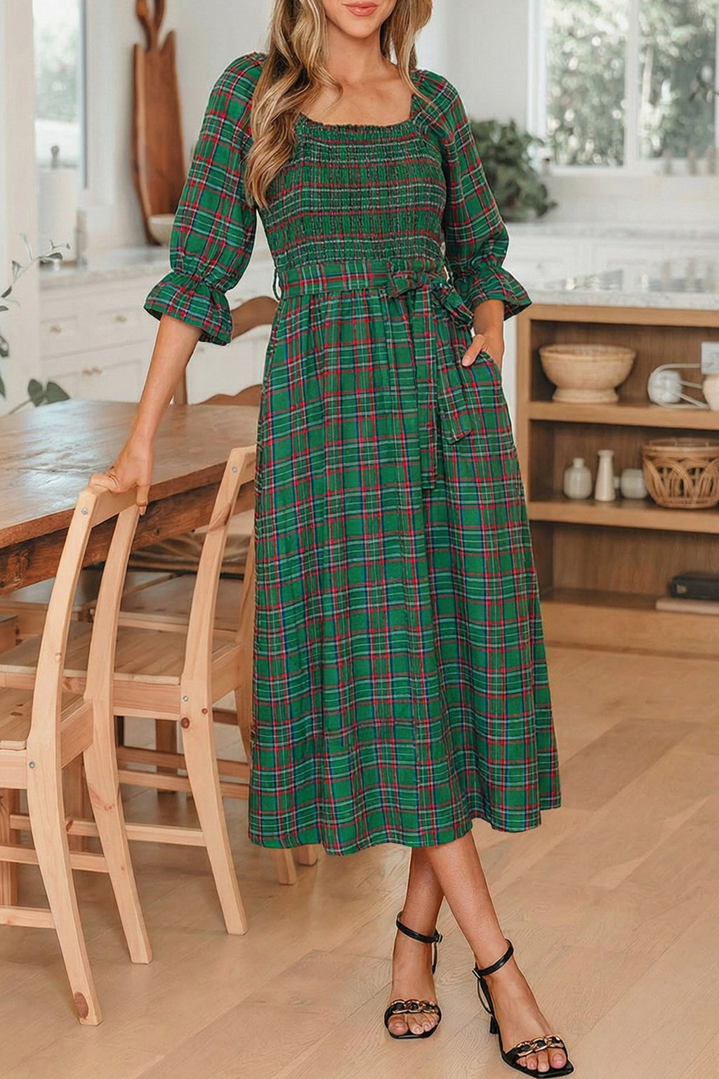 Scarlett Waist Flared Midi Dress