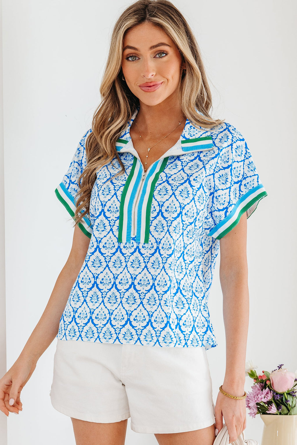 Jade Sleeve Summer Blouse Top