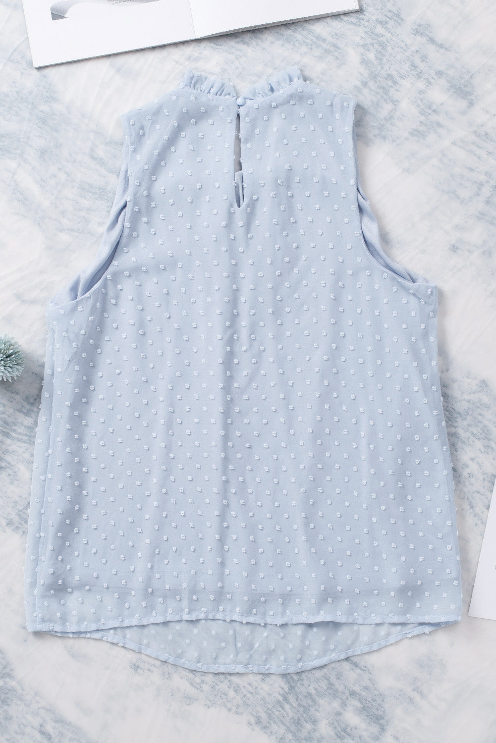 Sierra Dot Sleeveless Ruffle Tank