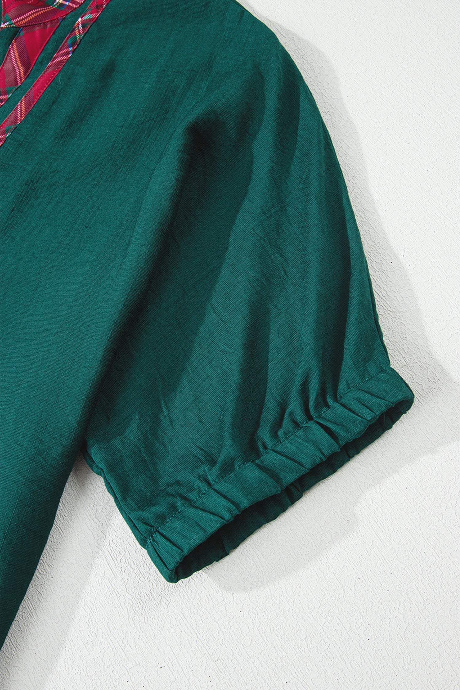 Janiyah Patchwork Half Sleeve Blouse
