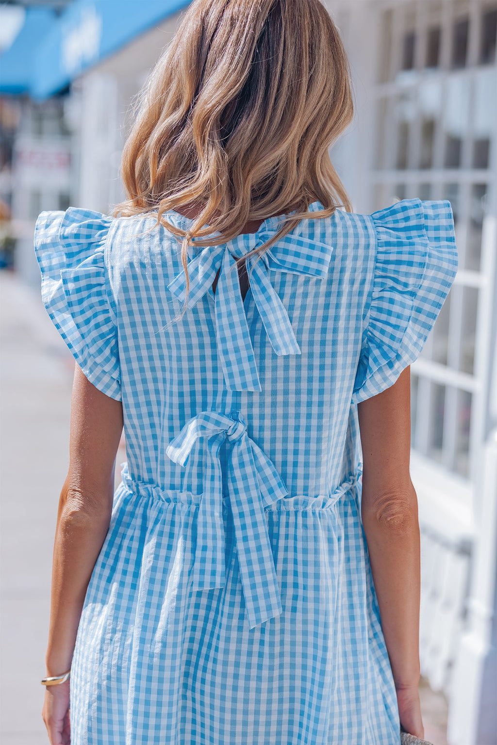 Deborah Sleeve Gingham Maxi Dress