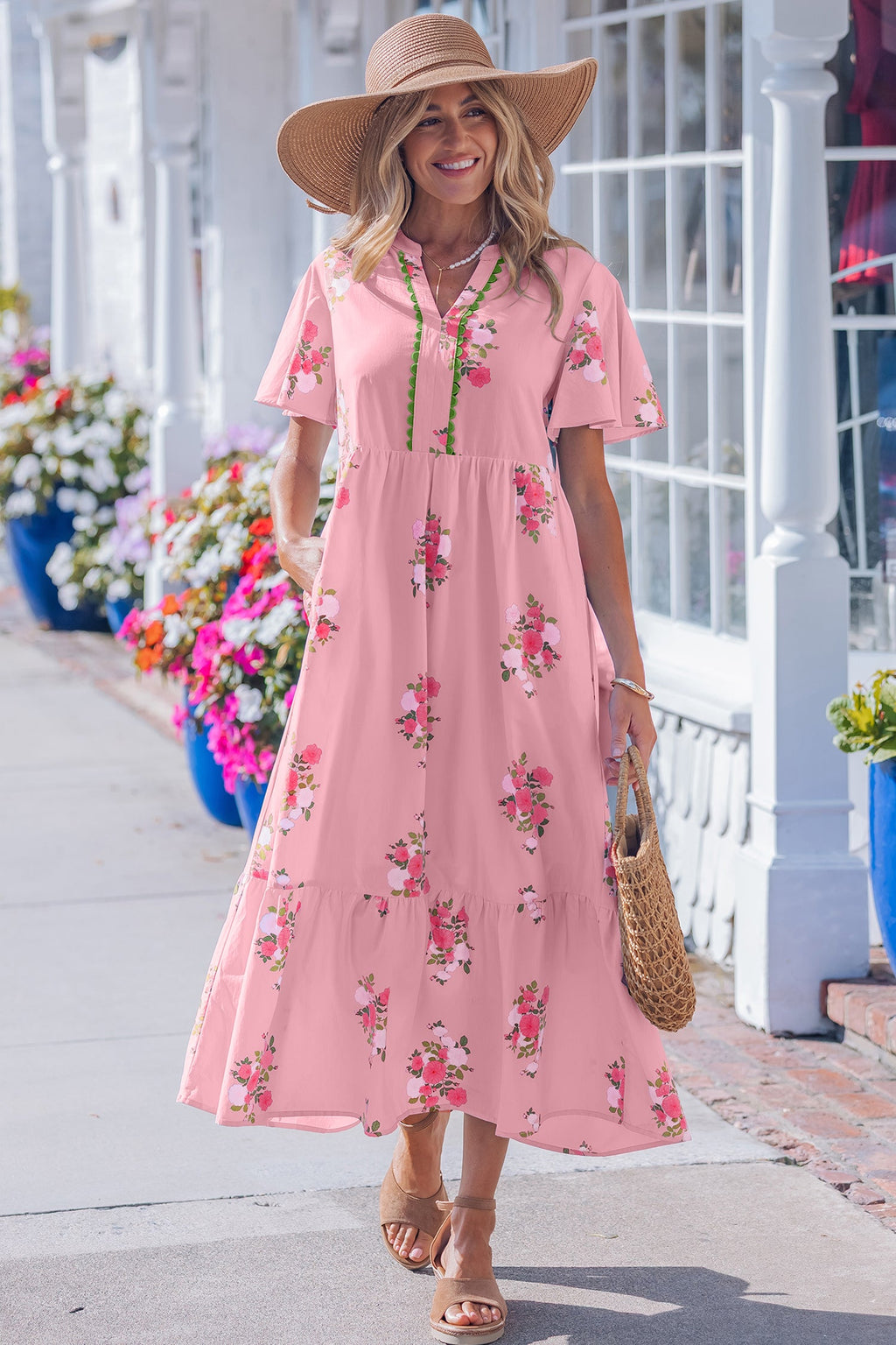Alena Floral Print Maxi Dress