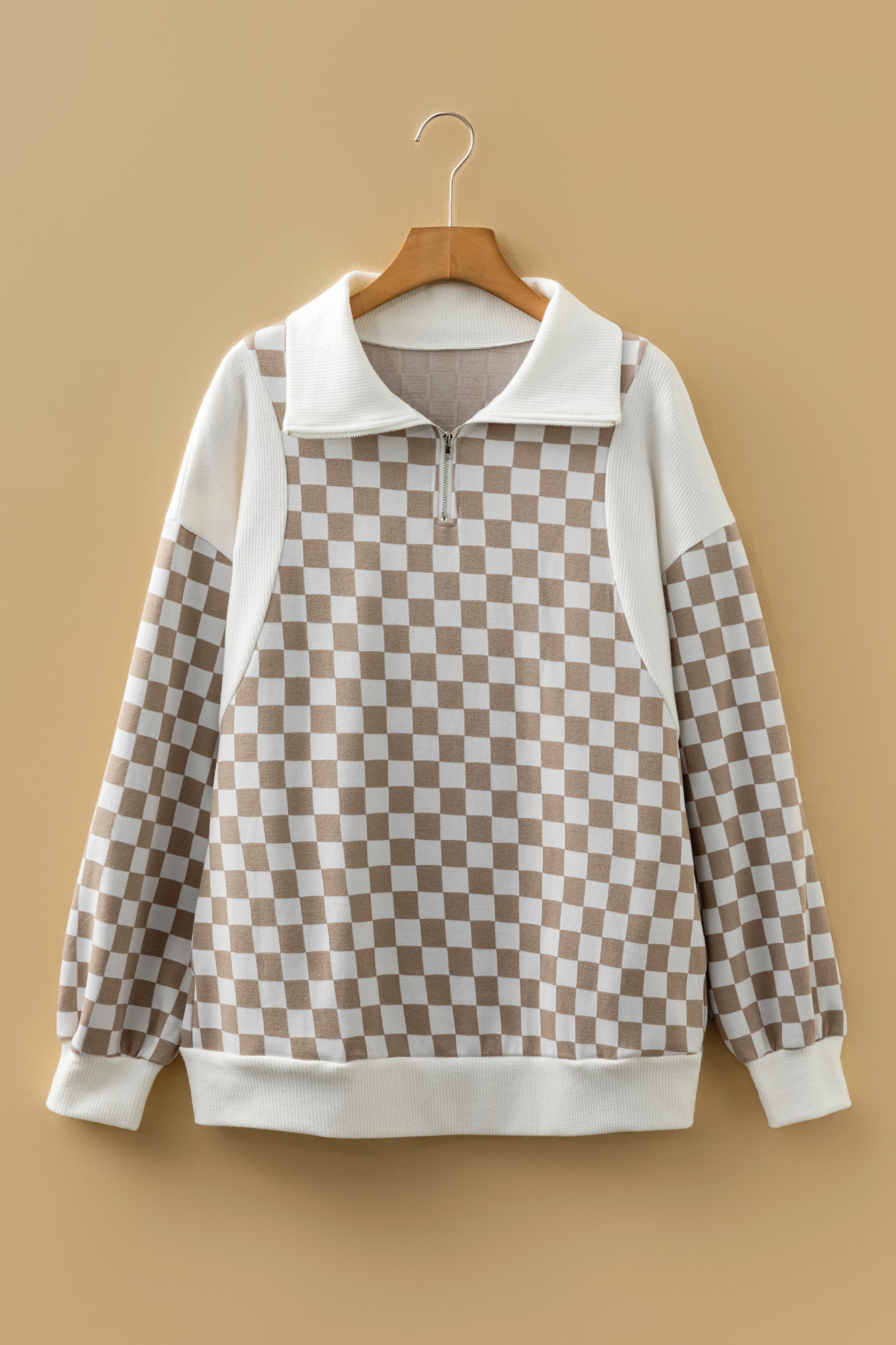 Rosalia Ribbed Patchwork Loose Sweatshirt