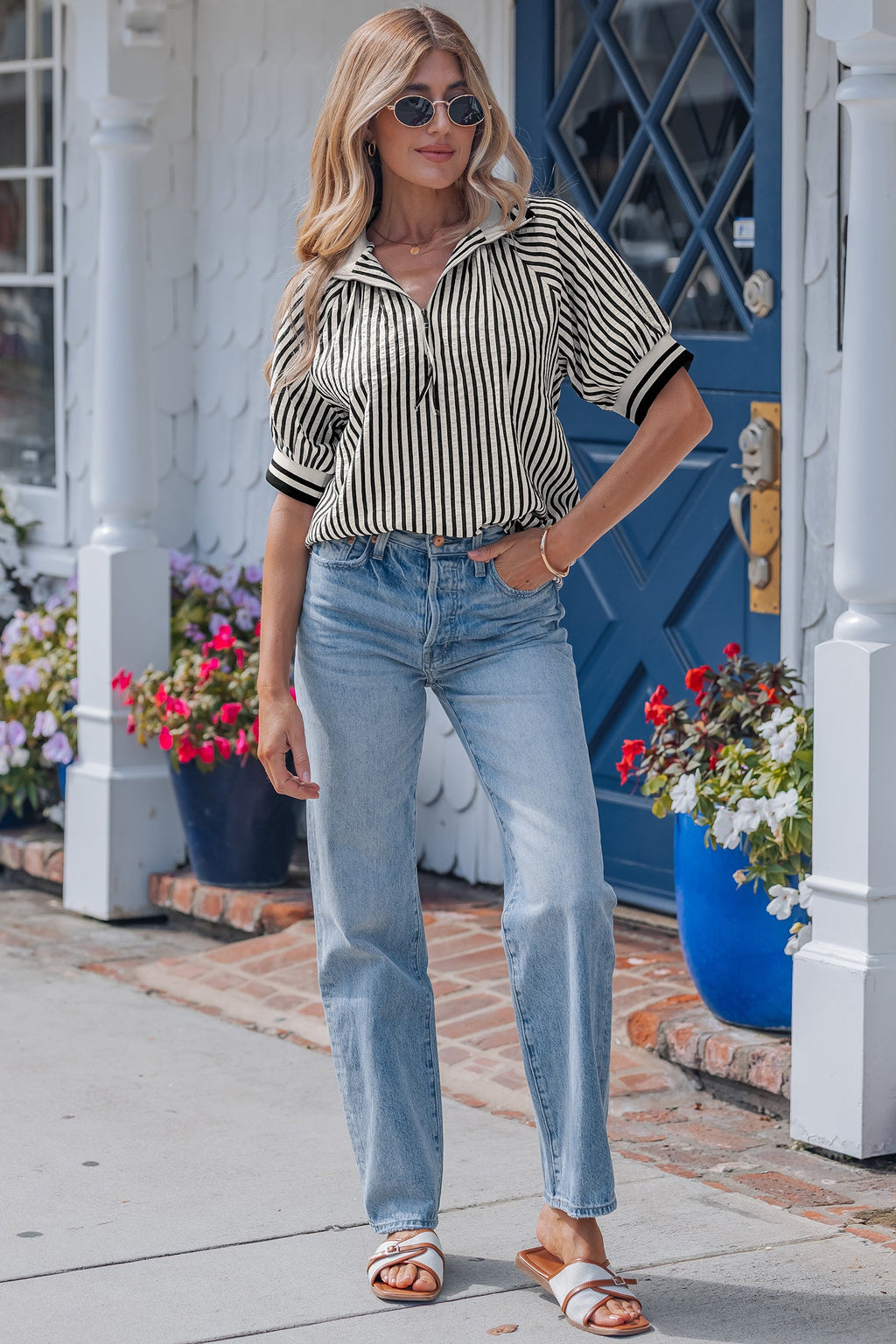Riley Short Puff Sleeve Blouse