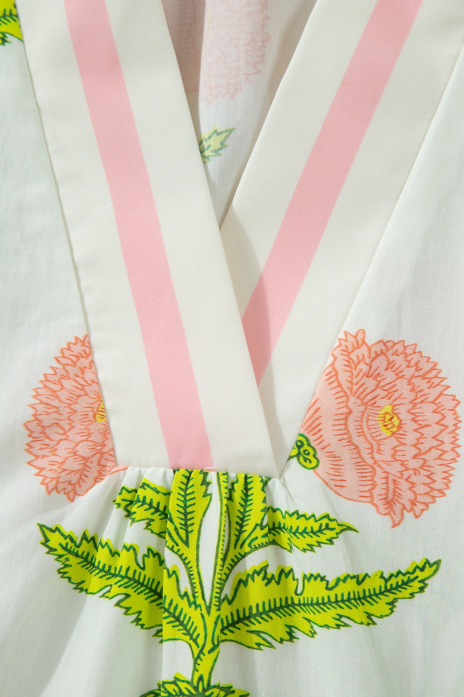 Giuliana Print Striped Trim PLUS Blouse