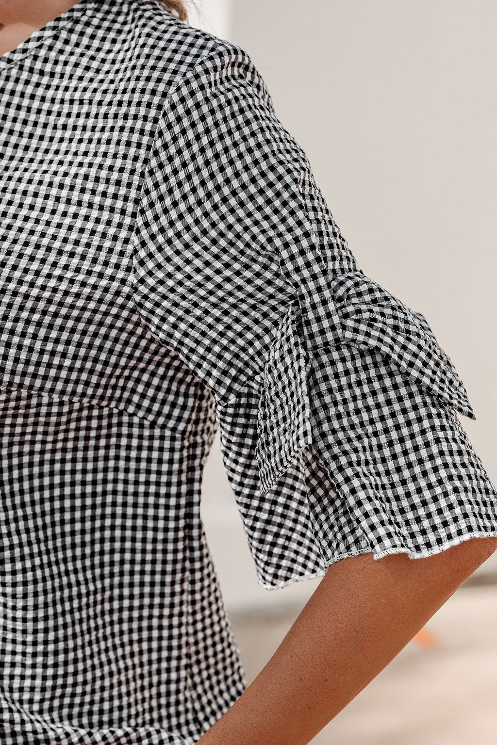 Carolina Ruffled Half Sleeve Blouse