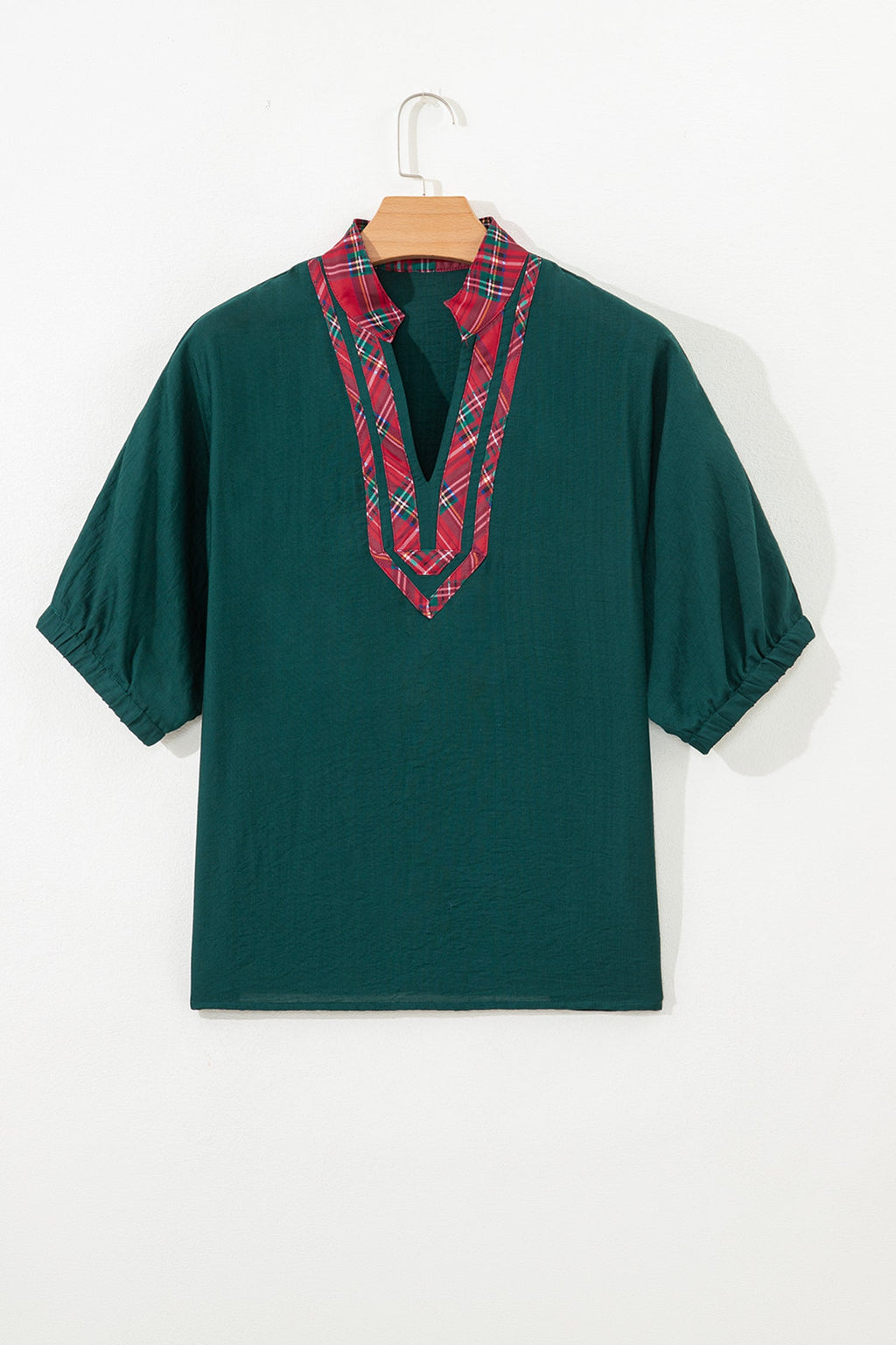 Janiyah Patchwork Half Sleeve Blouse