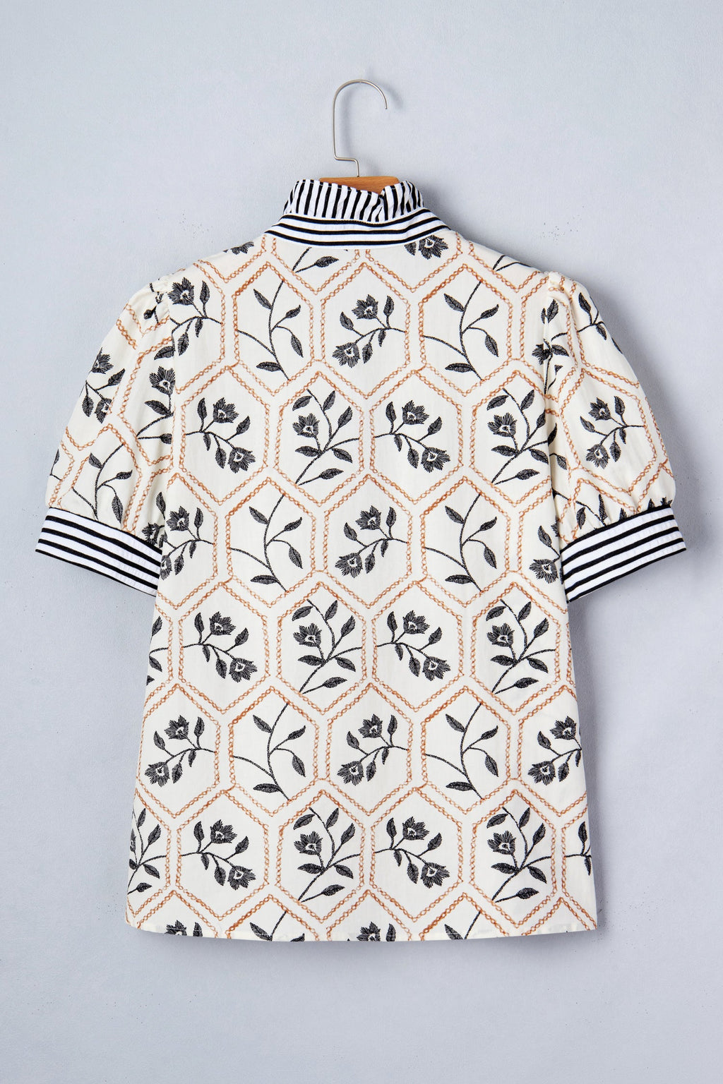 Hayden Patchwork Short Sleeve Blouse
