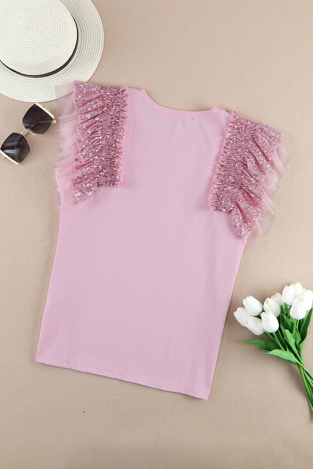 Theresa Mesh Sleeves Top