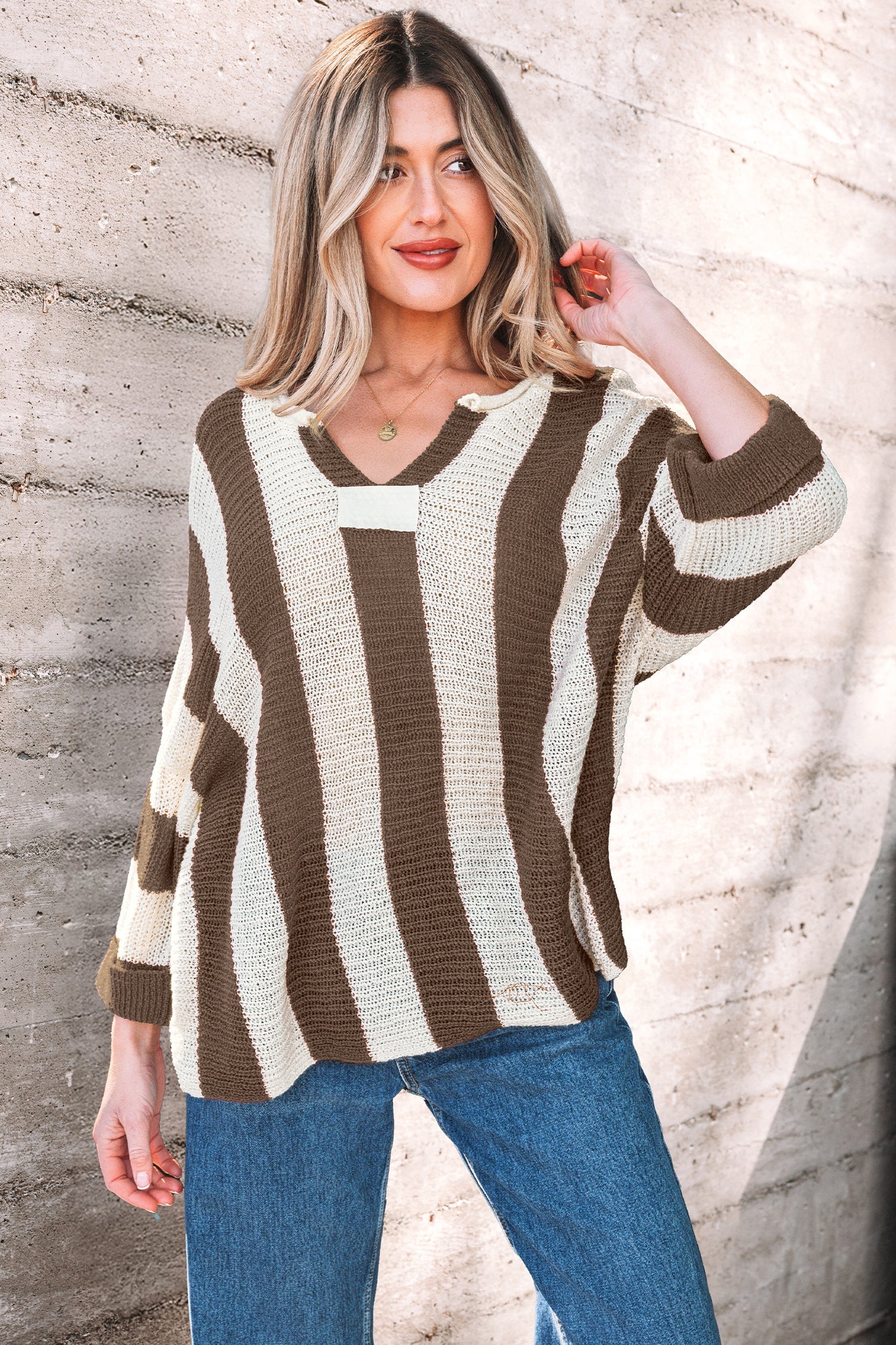Holland Colorblock Bracelet Sleeve Sweater