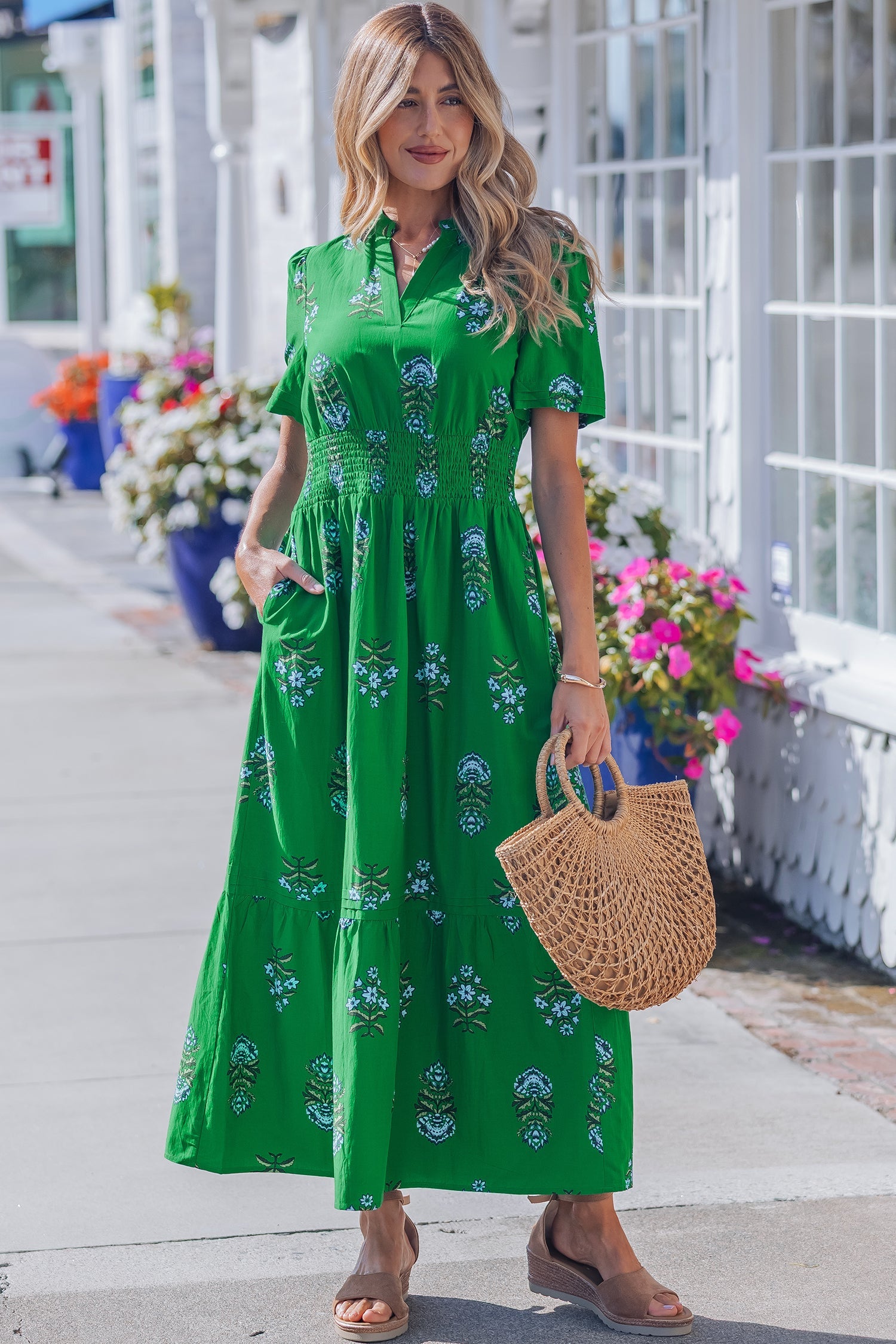 Davina Ruffle Hem Maxi Dress