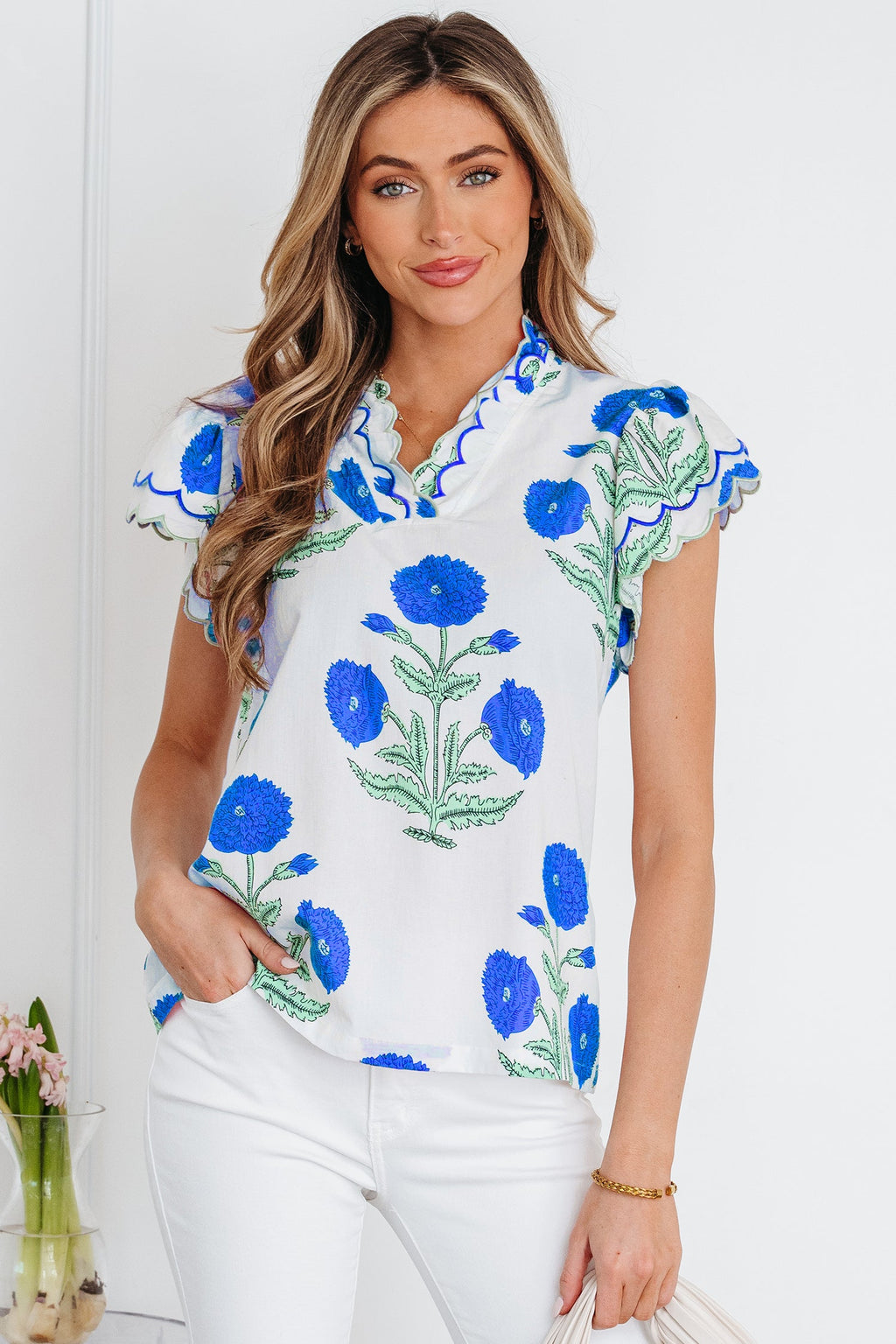 Raegan Detail Short Sleeve Blouse