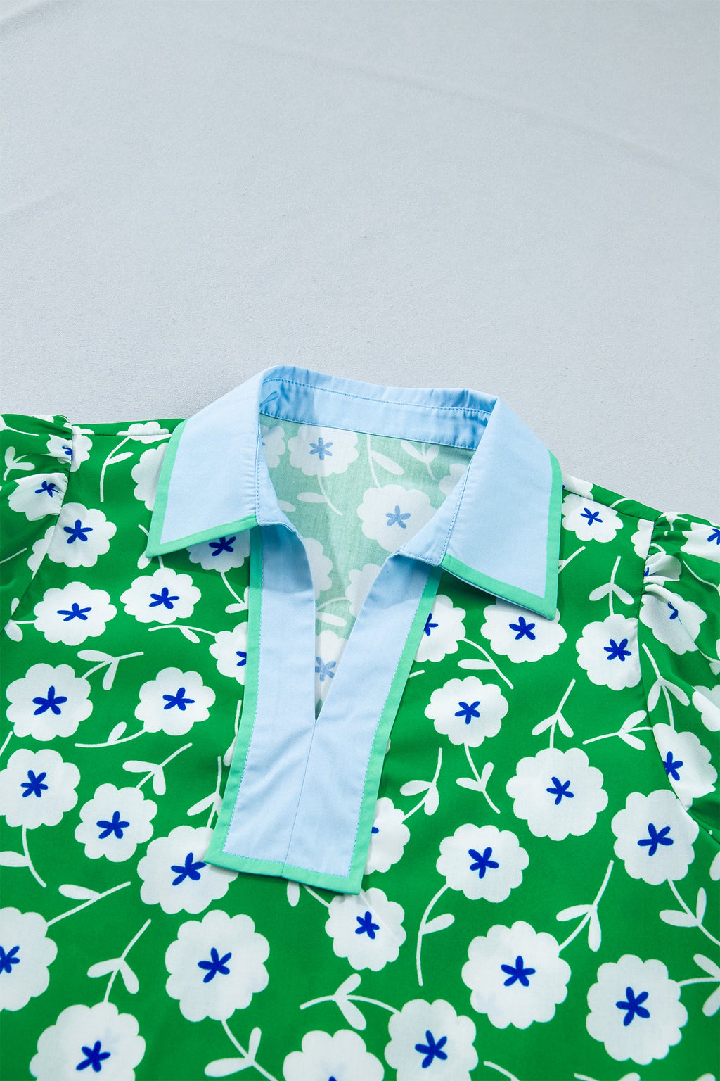 Antonella Collar Short Sleeve Blouse
