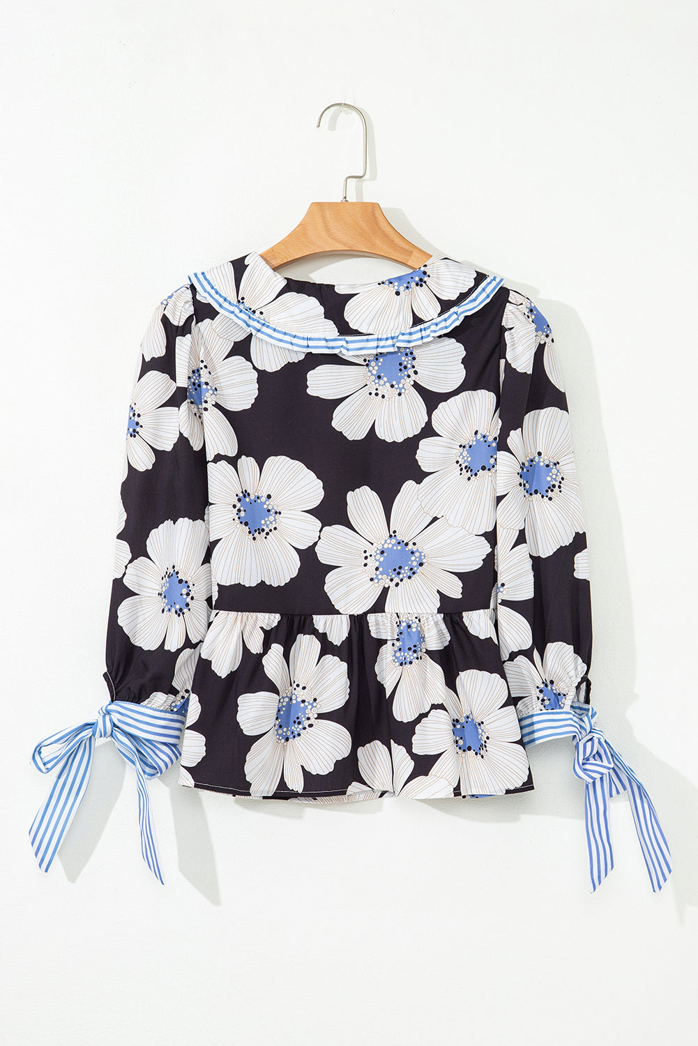 Azariah Tie Sleeve Collared Blouse