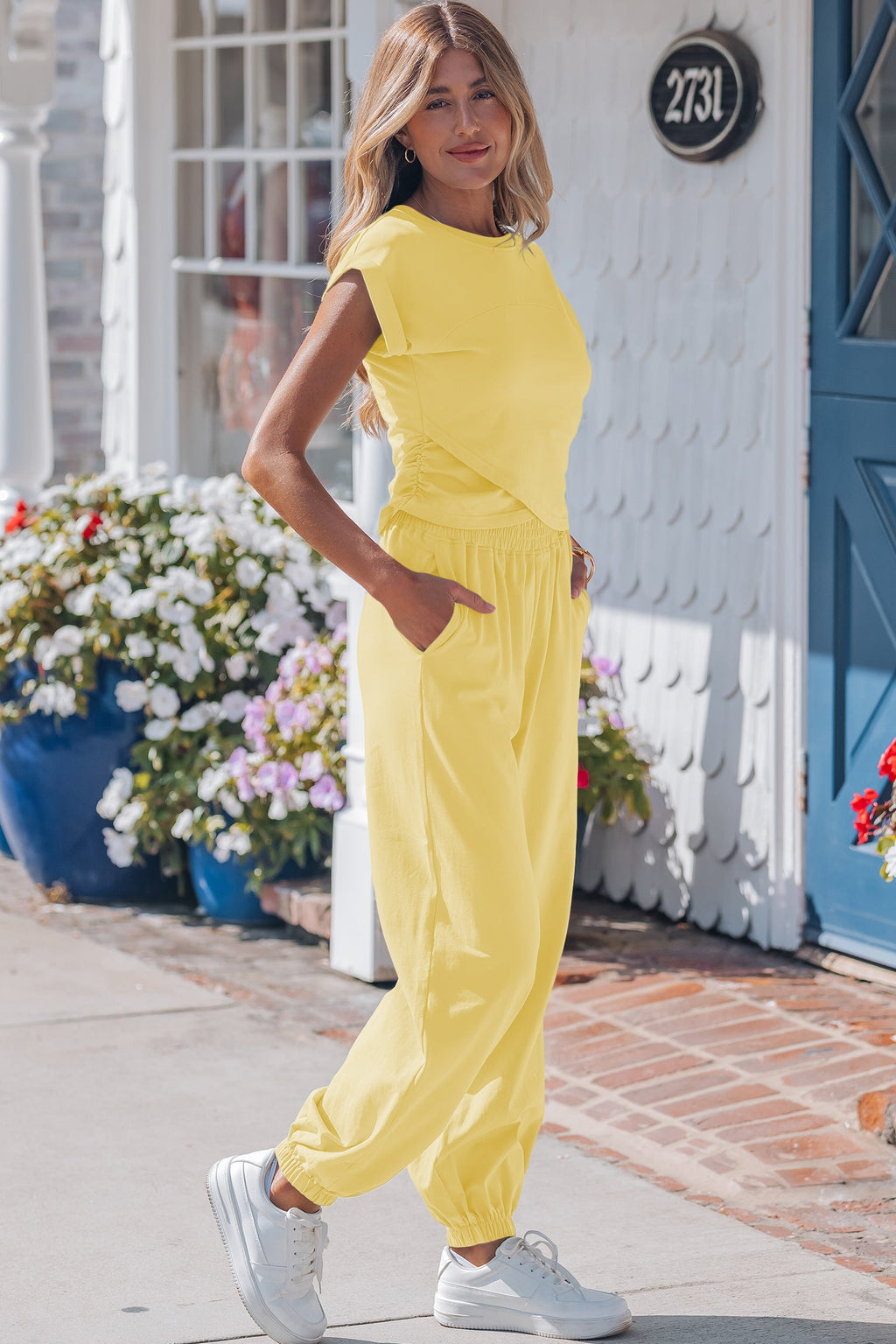 Kaitlyn Color Cropped Top Set
