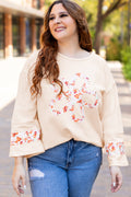 Harmony Plus Size Flower Patched Top