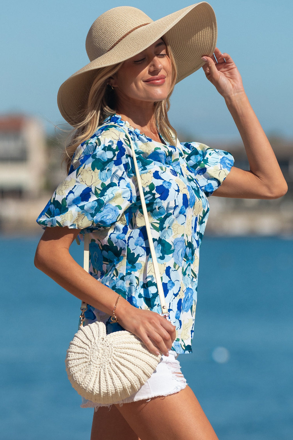 Leilani Short Puff Sleeve Blouse