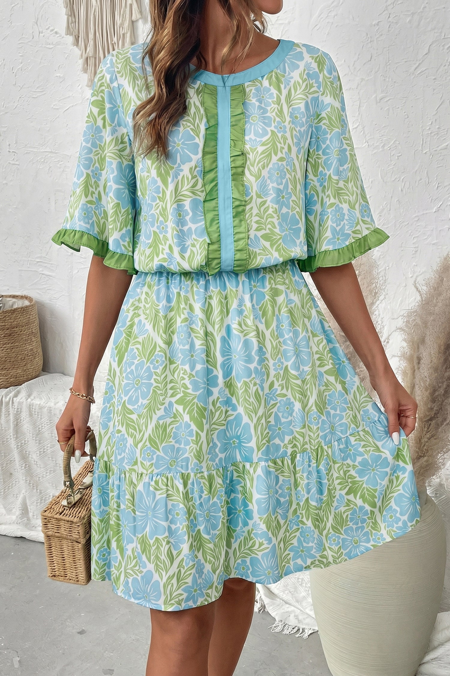 Ophelia Short Sleeve Mini Dress