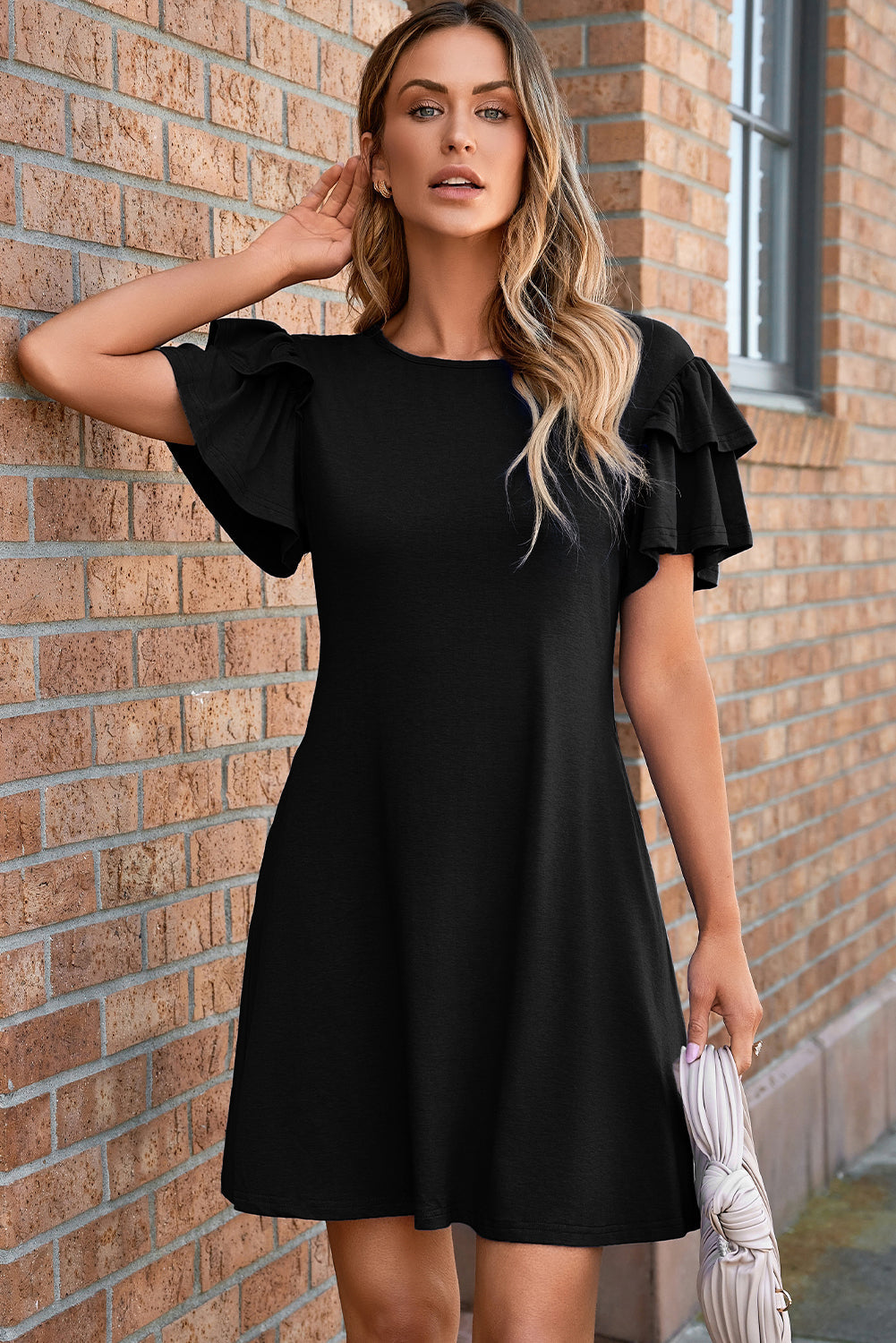 Callie Ruffle Short Sleeve Dress