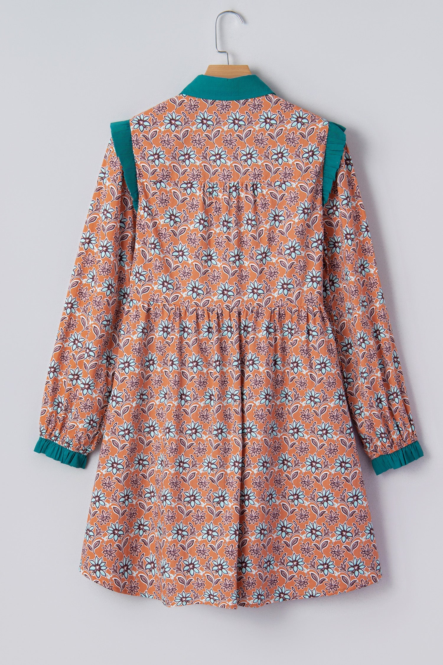 Alia Floral Contrast Collared Shirt