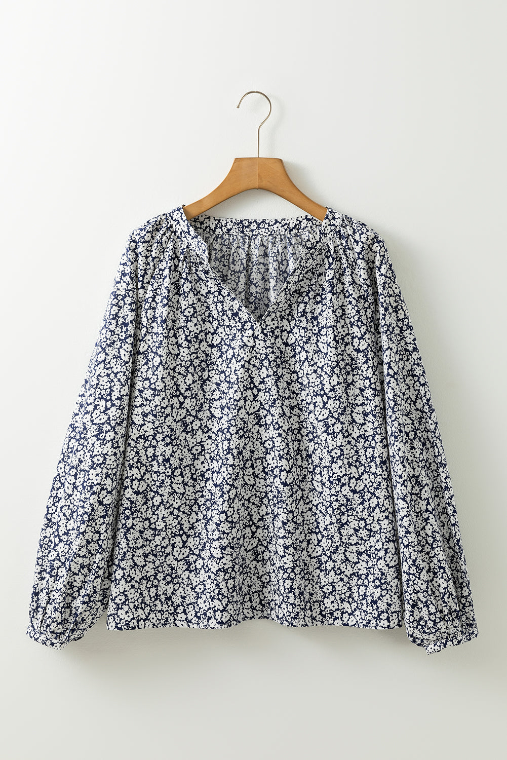 Amelie Notched Puff Sleeve Blouse